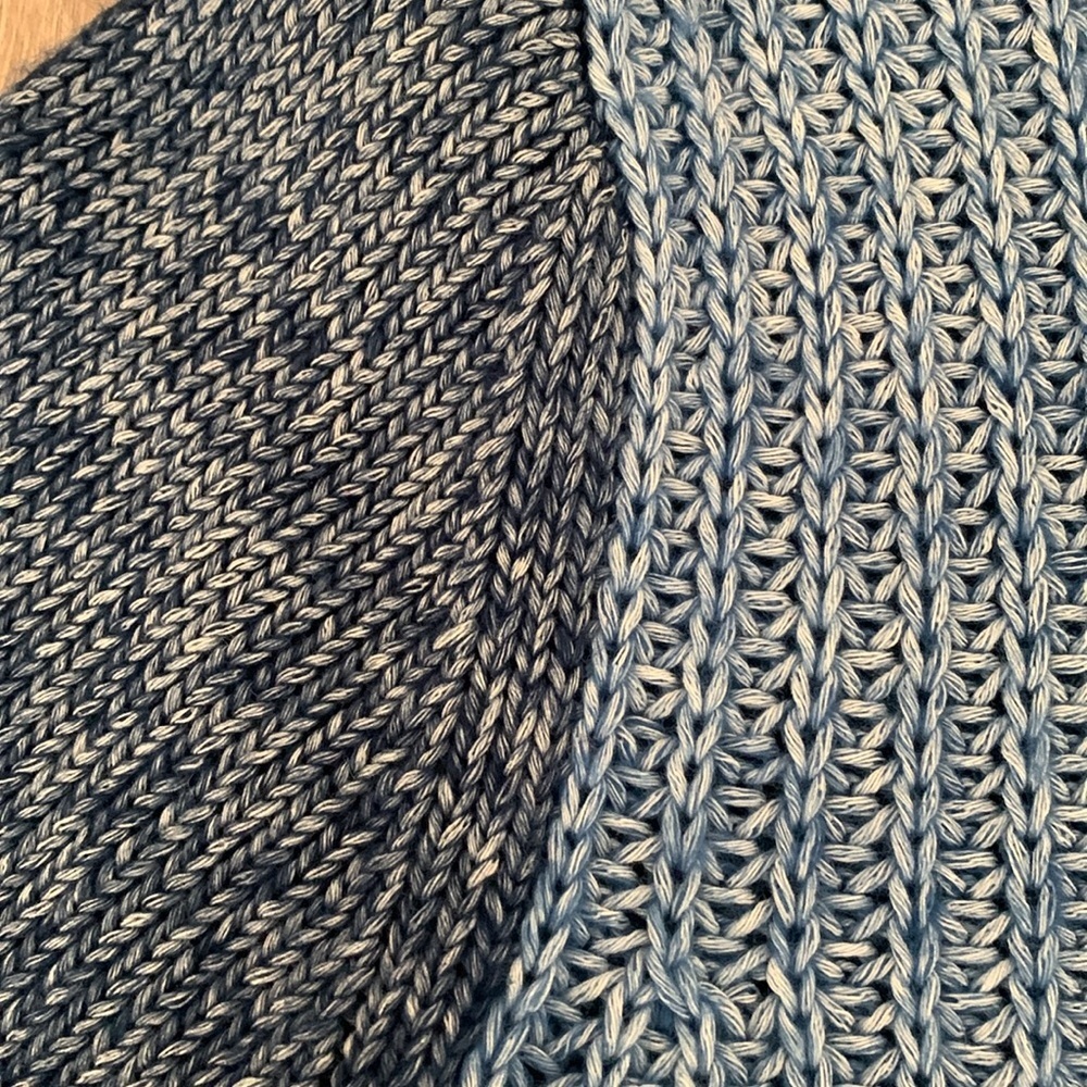 Tibi Crewneck Blue Colorblock Knit Pullover Sweater Women’s Size Small - Picture 4 of 10